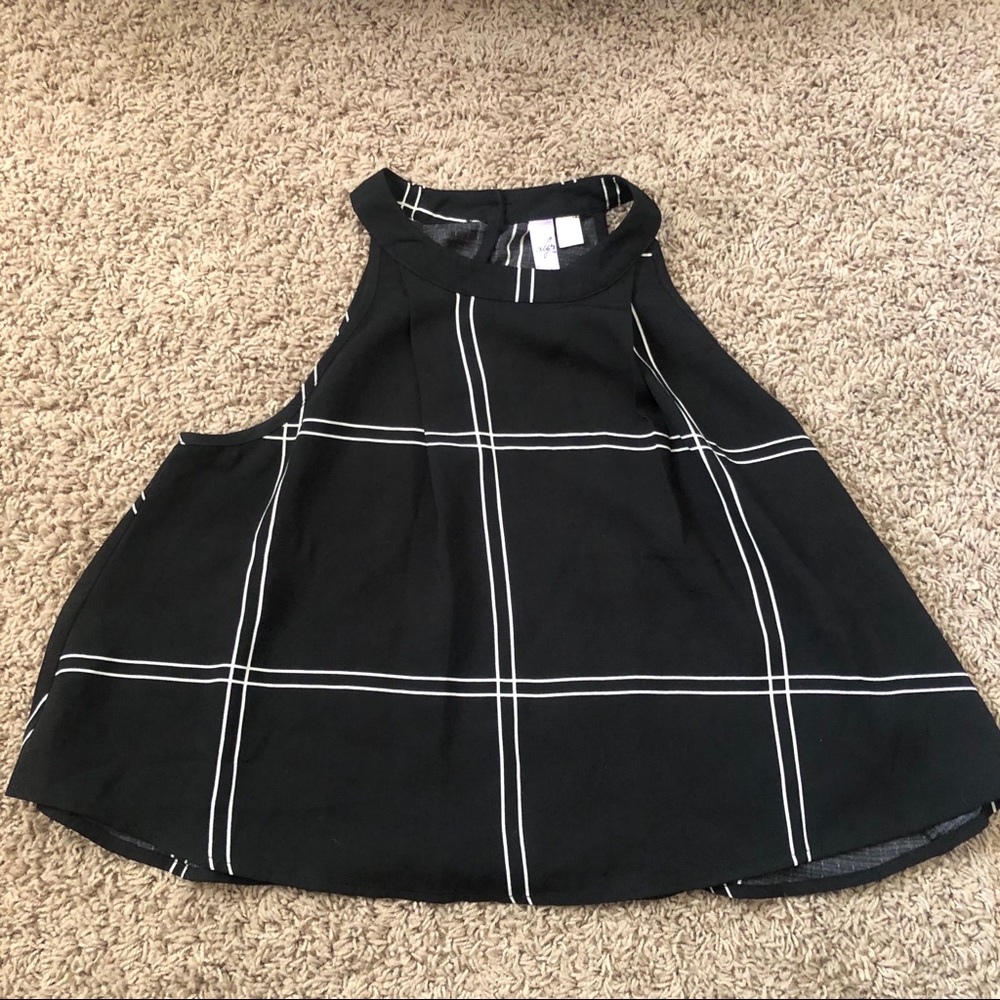 Francesca’s Black and White Stripe Top